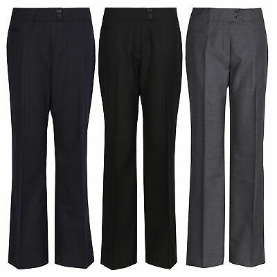 Womens Ladies Formal Office Workwear Business Pants Trousers Classic Plus Sizes