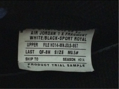 Authentic Air Jordan 1 Fragment