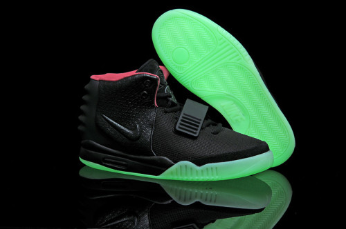 Air Yeezy Ⅱ Black Solar red Women shoes