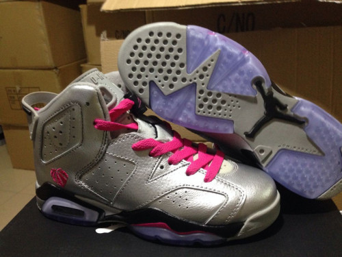 Super Max Perfect Jordan 6 Women Valentines silver  07