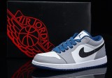 Authentic Air Jordan 1 Retro Low True Blue & Cement Grey