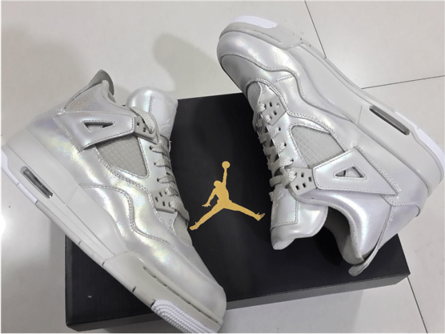 Authentic Air Jordan 4 GS Pearl