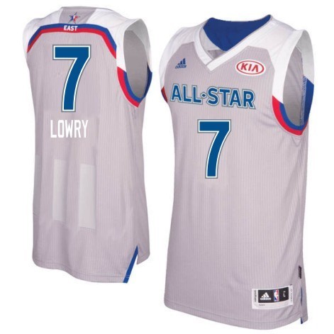 2017 New Orleans All Star Eastern 7 Kyle Lowry Gray Jersey