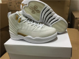 Authentic Michael Jordan 12 Shoes OVO White Gold