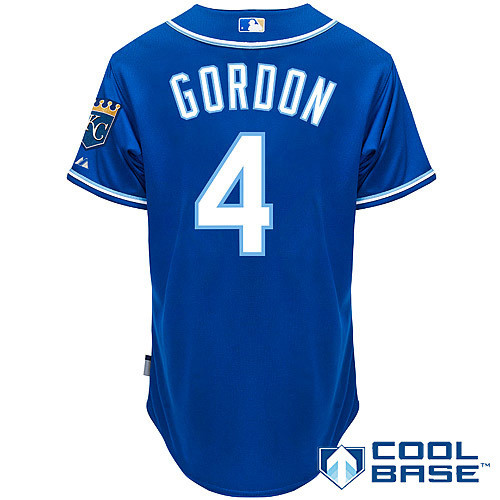 Kansas City Royals 4 Gordon Blue Jerseys