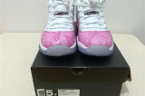 Authentic Air Jordan 11 Low GS Snakeskin Pink