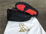 Authentic air jordan3 OVO all black