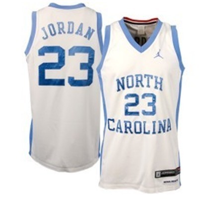 North Carolina 23 Michael Jordan White Stitched NCAA Jersey