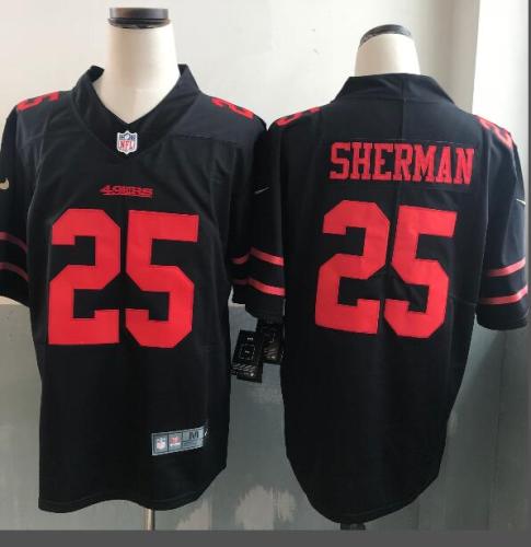Nike NFL San Francisco 49ers 25 Sherman Legend Rush Limited Black Jersey
