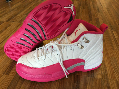 Air Jordan 12 GS Dynamic Pink Women Shoes