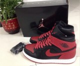 Super Max Perfect Air Jordan 1 Black-Varsity Red