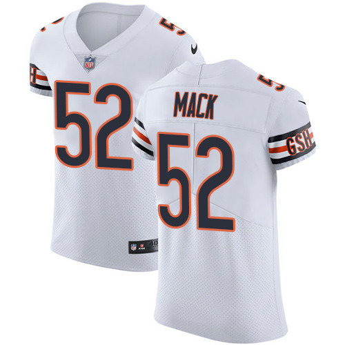 Nike NFL Chicago Bears 52 Khalil Mack Men Vapor Untouchable Home Elite White Jersey