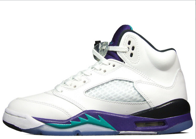 Authentic Air Jordan 5 Retro White Grape GS