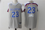 NBA Cleveland Cavaliers 23 Lebron James Grey 2017 All Star Jerseys