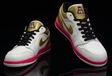 Authentic Air Jordan l Retro Low Fuschia-Metallic Gold-Black