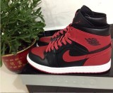 Super Max Perfect Air Jordan 1 Black-Varsity Red