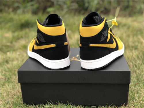 Men's Air Jordan 1 Mid Yellow Black