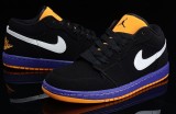 Authentic Air Jordan 1 Retro Low Black Yellow Purple