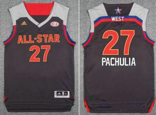 NBA Golden State Warriors 27 Zaza Pachulia Brown 2017 All Star Basketball Jerseys