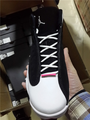 Girls Air Jordan 13 Retro GS “Hyper Pink” BlackHyper Pink-White Shoes