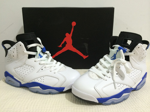 Air Jordan 6 Sport Blue super max Perfect shoes