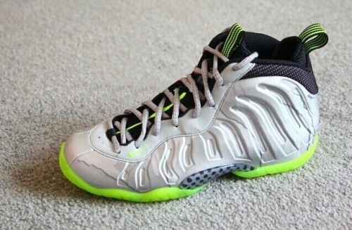 Authentic Air Foamposite One Silver Limejge