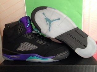 Super Max Perfect Air Jordan 5 GS “Black Grape”