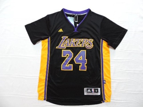 Los Angeles Lakers 24 Bryant Black Short Sleeve Jerseys