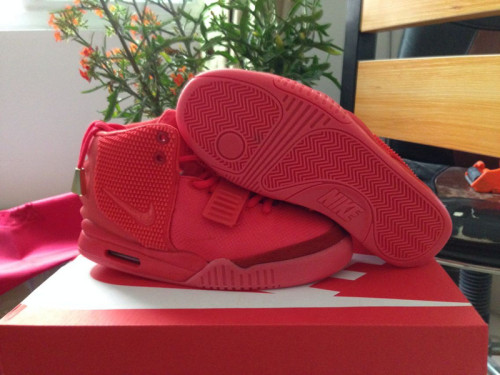 Air Yeezy II super perfect light red Women Shoes