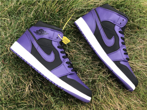 Men's Air Jordan 1 Mid Purple Black