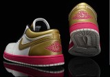 Authentic Air Jordan l Retro Low Fuschia-Metallic Gold-Black