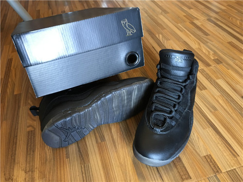Air Jordan 10 OVO Black Men Shoes