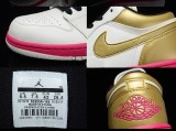 Authentic Air Jordan l Retro Low Fuschia-Metallic Gold-Black