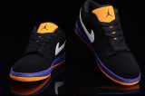 Authentic Air Jordan 1 Retro Low Black Yellow Purple