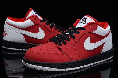 Authentic Air Jordan 1 Retro Low–Gym Red–White–Black