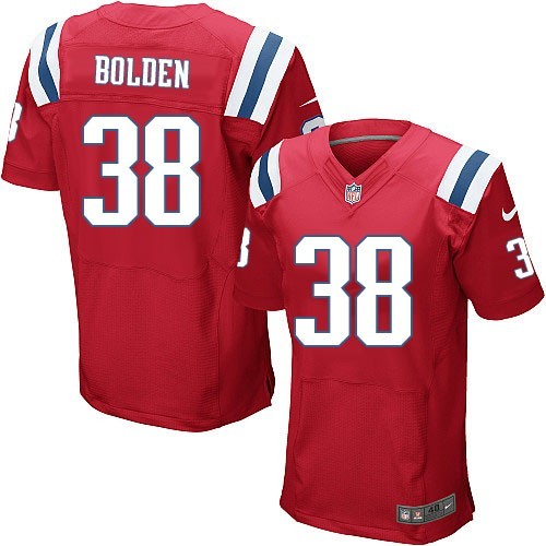 NFL New England Patriots 38 Brandon Bolden Elite Red Alternate Jersey