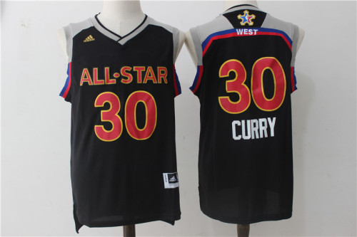 NBA Golden State Warriors 30 Stephen Curry 2017 Black All Star Jerseys