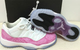 Authentic Air Jordan 11 Low GS Snakeskin Pink