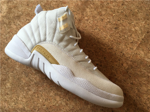 Authentic Michael Jordan 12 Shoes OVO White Gold