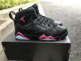 Authentic Air Jordan 7 Black and Pink Women Shoes