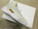 Authentic Michael Jordan 12 Shoes OVO White Gold