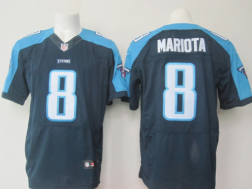 Elite Tennesse Titans 8 Marcus Mariota Jersey Color Navy Blue