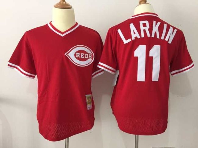 2016 Cincinnati Reds 11 Larkin Red Jerseys