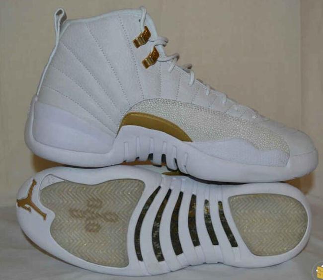 Authentic Michael Jordan 12 Shoes OVO White Gold