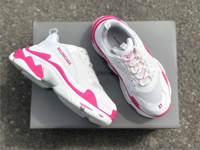 Balenciaga 3.0 Women Shoes White & Pink 