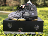 Air Jordan 5 wolf gray off white