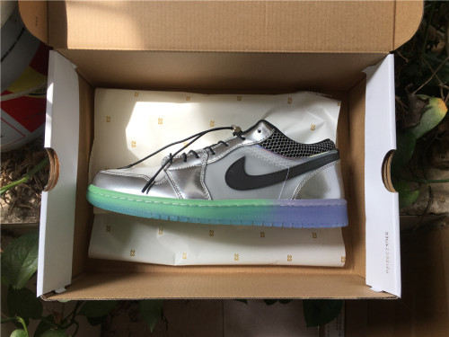 Air Jordan 1 low silver black 