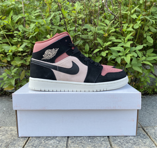 Air Jordan 1 Mid Black & Pink 