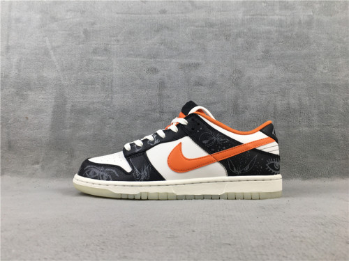Nike Dunk Low black & white & Orange 