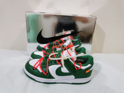 Off white Nike SB Dunk low green colorway
